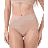 Calcinha Cintura Alta Sem Costura Com Reforço Na Barriga Fio Dental G Chocolate