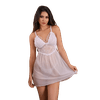 Camisola Em Renda E Tule Sem Bojo Com Strappy Branco M (42) 