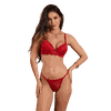 Conjunto Sem Bojo Em Renda E Tule Sensual Rubi (M)