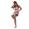 Espartilho Com Liga Sensual Branco (M)