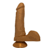 Pênis Realístico Com Escroto E Ventosa 17 x 4,5 cm