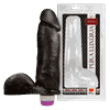 Pênis Realístico Com Escroto E Vibro 20,5 x 4,7 cm Preto