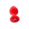 Plug Anal Em Silicone Vermelho M