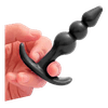 Plug Anal Silicone Ondulações Preto Tamanho M