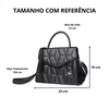 Bolsa Encanto Bordada Tiracolo Preta