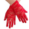 Luva em Renda Curta (17907-ST976) - Vermelho