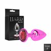 Plug de Metal P Com Pedra Variadas Hard (HA118-ST216) - Rosa