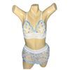 Conjunto Coração Com Sainha (ID1118)- - Branco c/ Azul