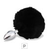 Plug de Metal P Com PomPom SI (5501) - Preto