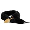 Plug de Metal Dourado Com Cauda Hard (HA116D) - Preto