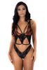 Conjunto Corselet (PS8460) - Preto c/ Laranja