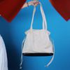 Bolsa de Couro - AURA - Off White e Preta