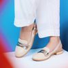 Mule - LEVEZA - Off White e Champagne - 664.51