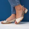 Sandália ESSENCIAL - Off White e Champagne - 965.13