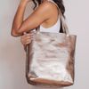 Bolsa de Couro - ENVELOPE - Champagne