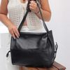 Bolsa de Couro - CONFIAR - Preta
