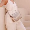 Bolsa de Couro - LUZ - Champagne e Off White