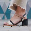 Sandália - ASTRAL - Bali, Off White e Preto - 177.85