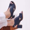 Sandália Peep Toe Azul Anil - VENEZA