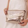 Bolsa de Couro - LUZ - Champagne e Off White
