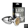 Plug Less G Cromado Com Pedras Cravejadas em Strass (HA155C) - Dourado