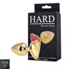 Plug de Metal Dourado Com Pedra de Coração (HA161D)- - Dourado