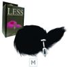 Plug de Plástico M Less Cromado Com Cauda (HA169C) - Preto