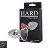 Plug de Metal Cromado Com Pedra de Coração (HA161C)- - Onix