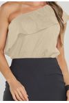 BLUSA OMBRO ÚNICO C/ BABADO