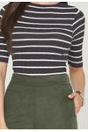 BLUSA MEIA MANGA LISTRAS