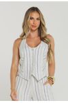 BLUSA LISTRADA FRENTE ÚNICA