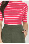BLUSA MEIA MANGA LISTRAS