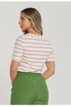 BLUSA LISTRADA C/ MANGAS
