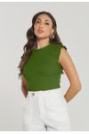 BLUSA CANELADA MANGA DUPLA