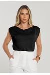 BLUSA TRICÔ DECOTE DRAPEADO