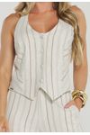 BLUSA LISTRADA FRENTE ÚNICA