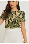 BLUSA VISCOSE ESTAMPADA