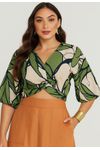 BLUSA VISCOSE ESTAMPADA