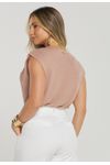 BLUSA TRICÔ DECOTE DRAPEADO
