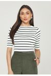 BLUSA MEIA MANGA LISTRAS