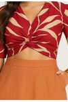 BLUSA VISCOSE ESTAMPADA