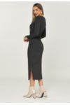 VESTIDO MIDI CANELADO