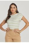 BLUSA CANELADA LISTRAS
