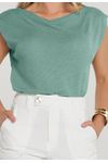 BLUSA TRICÔ DECOTE DRAPEADO