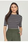 BLUSA MEIA MANGA LISTRAS