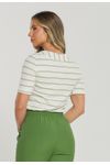 BLUSA LISTRADA C/ MANGAS