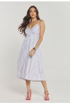 VESTIDO ALÇA LISTRADO