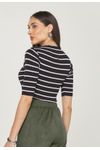 BLUSA MEIA MANGA LISTRAS