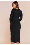 VESTIDO MIDI CANELADO