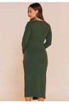VESTIDO MIDI CANELADO